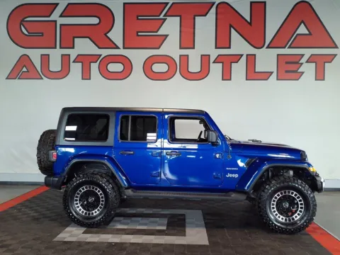 Blue 2020 Jeep Wrangler Unlimited Sahara for sale in Gretna, NE