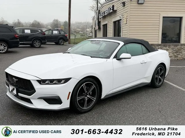 White 2024 Ford Mustang EcoBoost Premium for sale in Frederick, MD