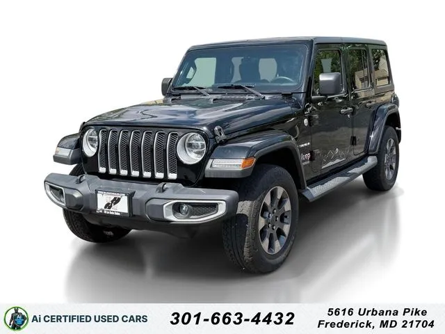 Black 2019 Jeep Wrangler Unlimited Sahara for sale in Frederick, MD