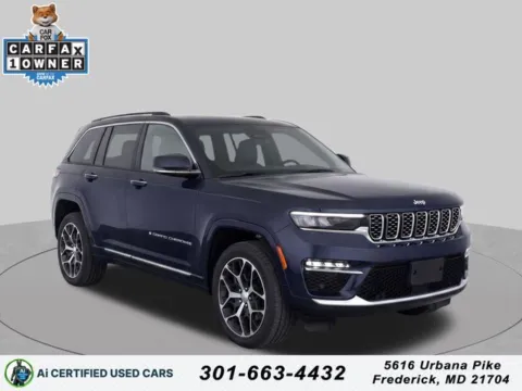 Blue 2022 Jeep Grand Cherokee Summit Reserve 4xe for sale in Frederick, MD