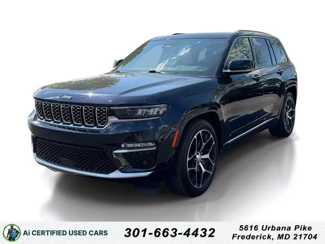 Blue 2022 Jeep Grand Cherokee Summit Reserve 4xe for sale in Frederick, MD