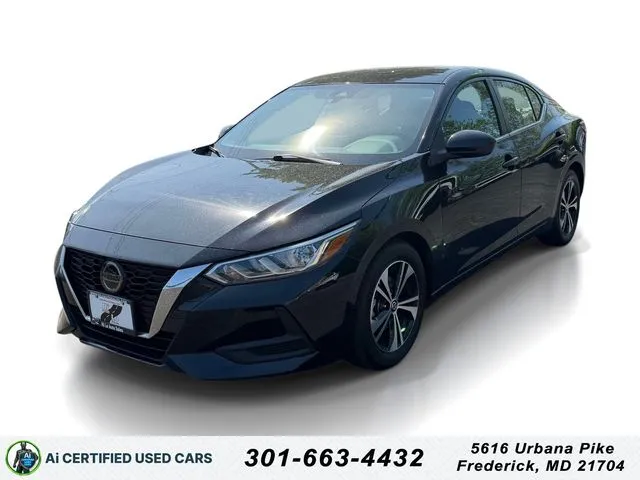 Black 2021 Nissan Sentra SV for sale in Frederick, MD