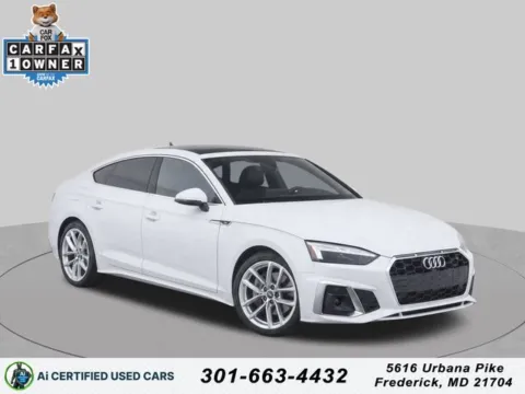 White 2023 Audi A5 Sportback 45 S line Premium Plus for sale in Frederick, MD