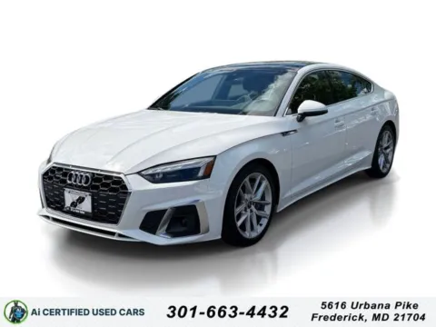 White 2023 Audi A5 Sportback 45 S line Premium Plus for sale in Frederick, MD