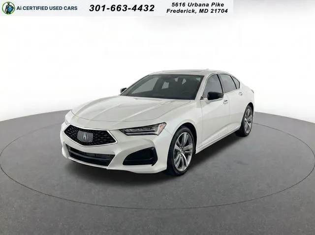White 2021 Acura TLX Technology Package for sale in Frederick, MD