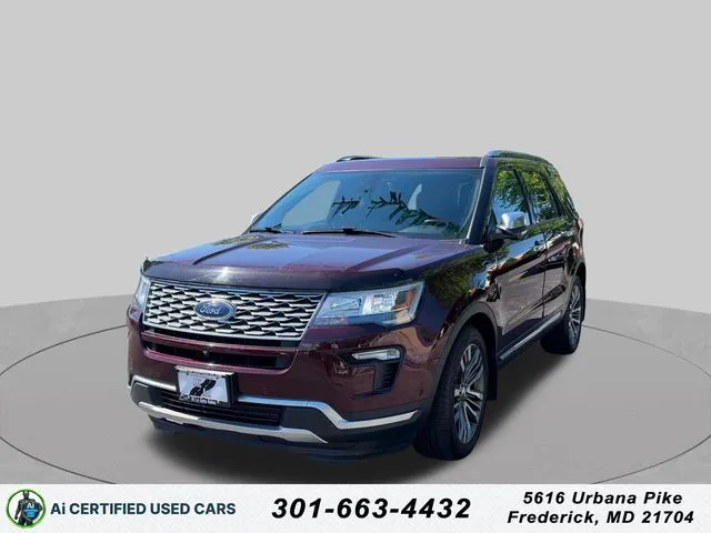 Red 2019 Ford Explorer Platinum for sale in Frederick, MD