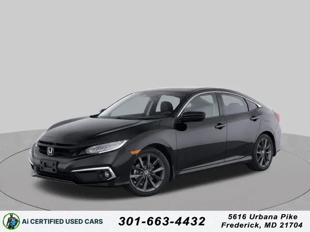 Black 2019 Honda Civic EX for sale in Frederick, MD