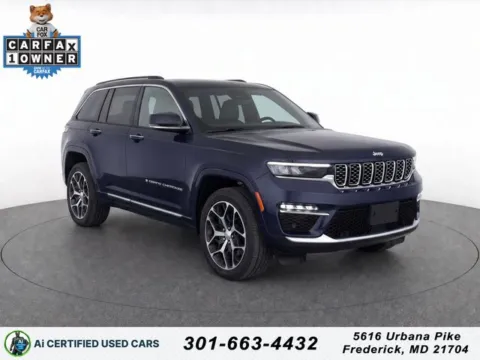 Blue 2022 Jeep Grand Cherokee Summit Reserve 4xe for sale in Frederick, MD