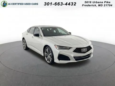 White 2021 Acura TLX Technology Package for sale in Frederick, MD