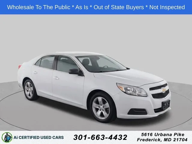 White 2013 Chevrolet Malibu LS for sale in Frederick, MD