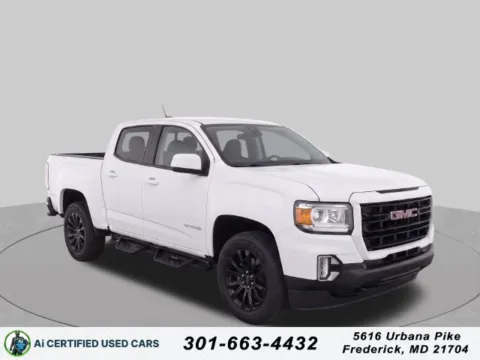 White 2022 GMC Canyon Elevation for sale in Frederick, MD