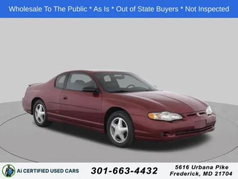 Red 2000 Chevrolet Monte Carlo SS for sale in Frederick, MD