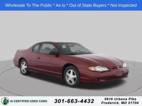 Red 2000 Chevrolet Monte Carlo SS for sale in Frederick, MD