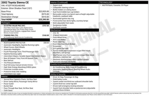 Photos of 2002 Toyota Sienna CE for sale in Cockeysville, MD at Used Cars of Baltimore