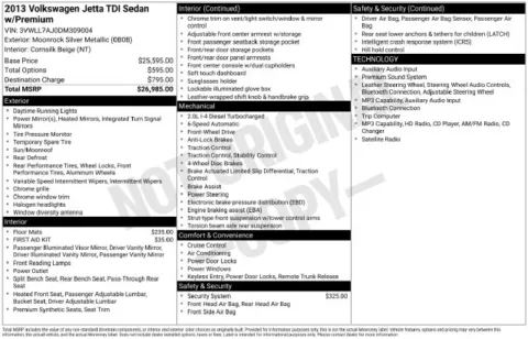 Silver 2013 Volkswagen Jetta TDI for sale in Cockeysville, MD