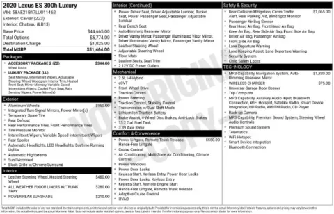 Black 2020 Lexus ES 300h Luxury for sale in Cockeysville, MD