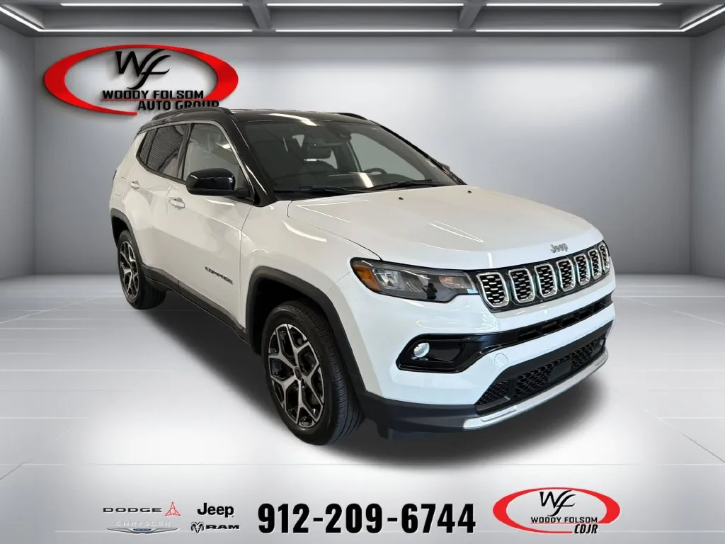 White 2025 Jeep Compass Limited for sale in Baxley, GA