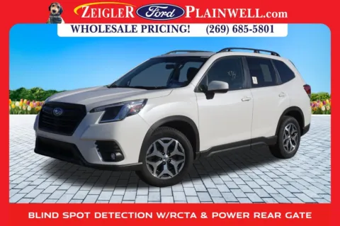 White 2024 Subaru Forester Premium for sale in Plainwell, MI