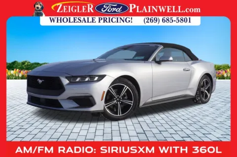 Silver 2024 Ford Mustang EcoBoost Premium for sale in Plainwell, MI