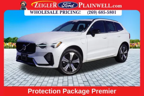 White 2023 Volvo XC60 Recharge Plug-In Hybrid T8 Plus Dark Theme for sale in Plainwell, MI