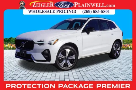 White 2023 Volvo XC60 Recharge Plug-In Hybrid T8 Plus Dark Theme for sale in Plainwell, MI
