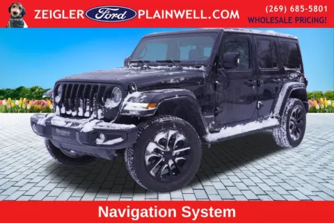 Black 2022 Jeep Wrangler Unlimited Sahara High Altitude for sale in Plainwell, MI