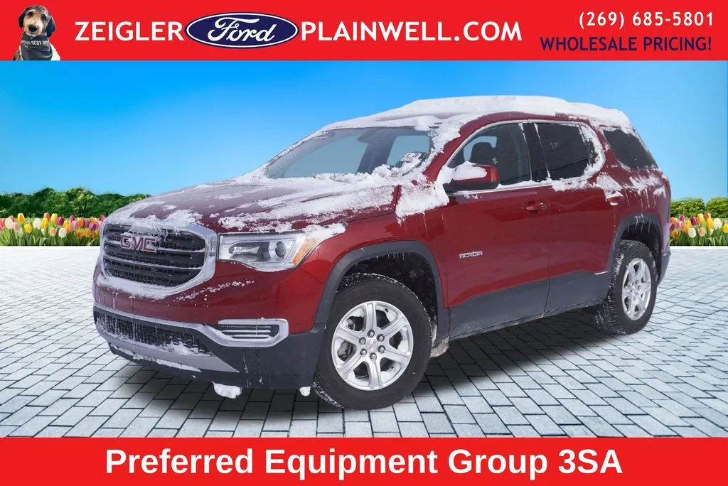 Red 2019 GMC Acadia SLE-1 for sale in Plainwell, MI