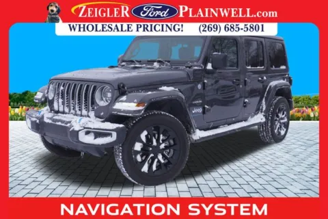 Gray 2023 Jeep Wrangler Sahara 4xe for sale in Plainwell, MI