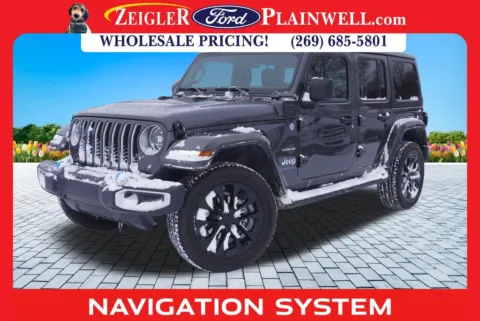 Gray 2023 Jeep Wrangler Sahara 4xe for sale in Plainwell, MI
