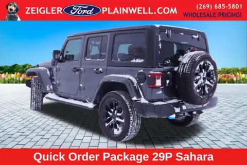 Photos of 2023 Jeep Wrangler Sahara 4xe for sale in Plainwell, MI at Zeigler Ford of Plainwell
