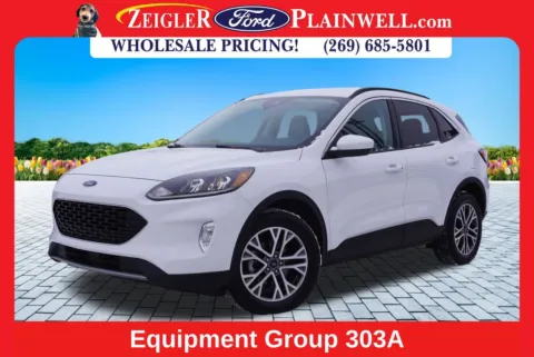 White 2021 Ford Escape Hybrid SEL for sale in Plainwell, MI