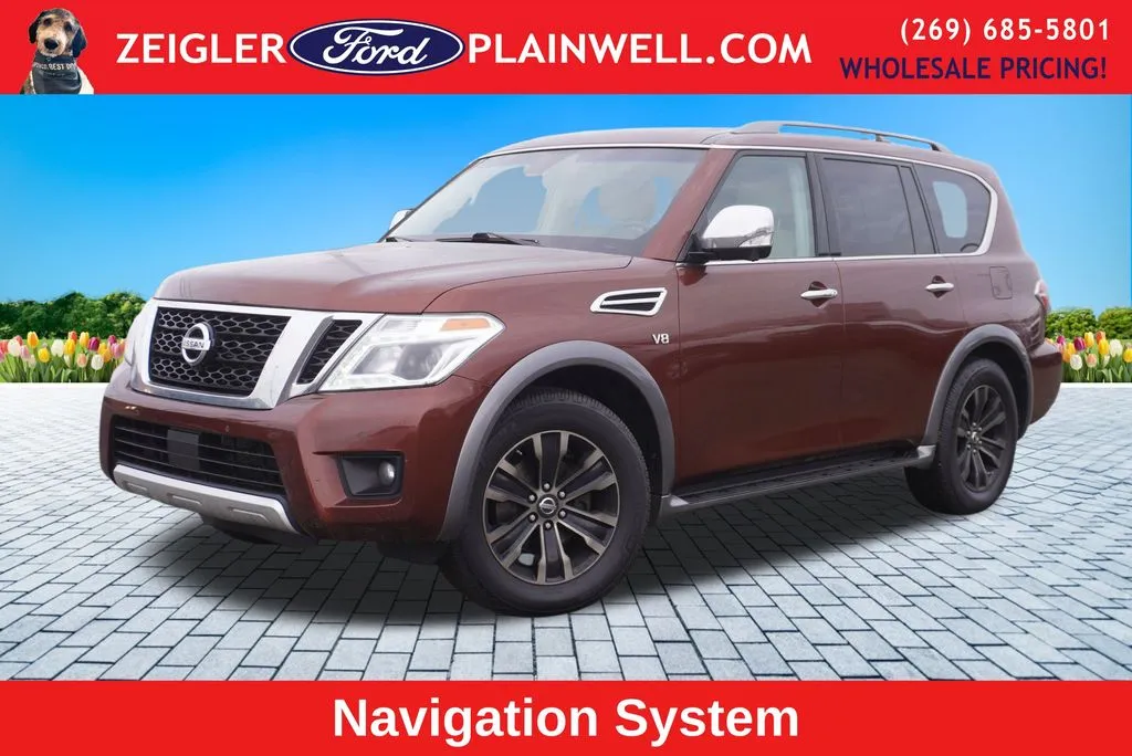 Orange 2017 Nissan Armada Platinum for sale in Plainwell, MI