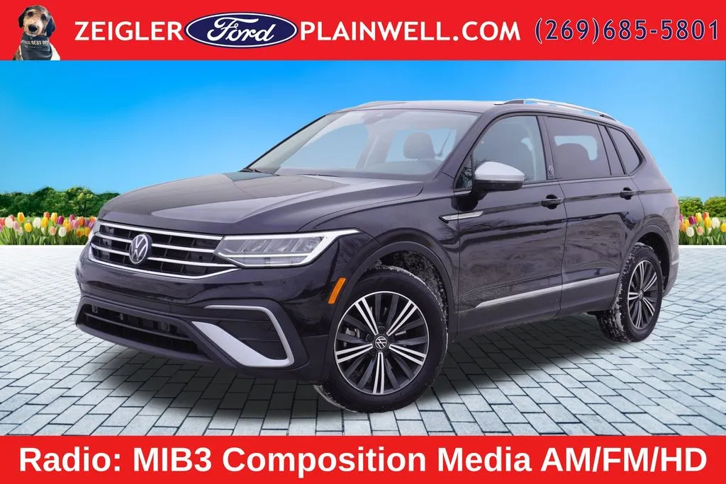 Black 2024 Volkswagen Tiguan 2.0T Wolfsburg Edition for sale in Plainwell, MI