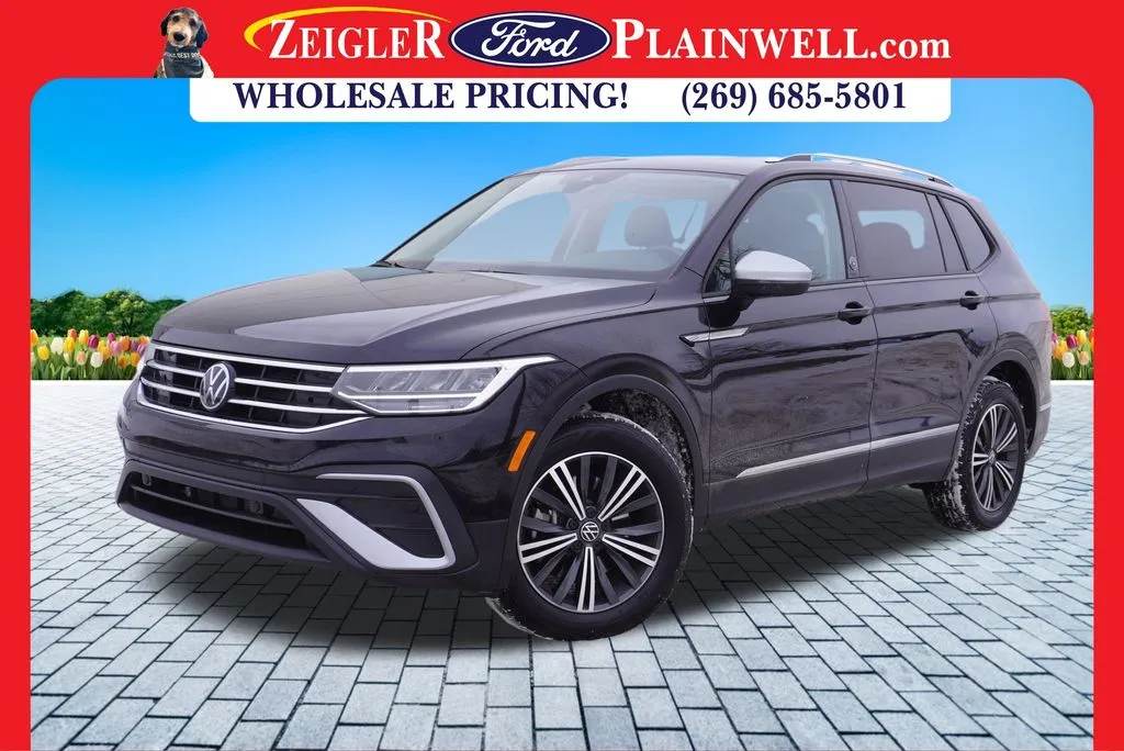 Black 2024 Volkswagen Tiguan 2.0T Wolfsburg Edition for sale in Plainwell, MI