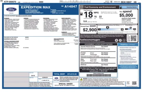 Photos of 2025 Ford Expedition Max Active for sale in Plainwell, MI at Zeigler Ford of Plainwell
