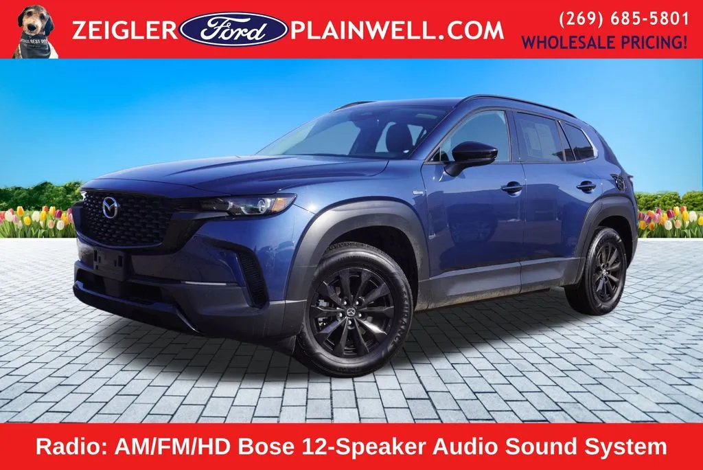 Blue 2025 Mazda CX-50 Hybrid Premium for sale in Plainwell, MI