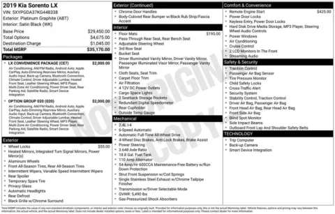 Photos of 2019 Kia Sorento LX for sale in Plainwell, MI at Zeigler Ford of Plainwell