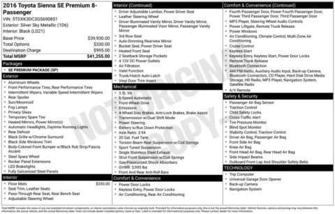 Photos of 2016 Toyota Sienna L for sale in Plainwell, MI at Zeigler Ford of Plainwell