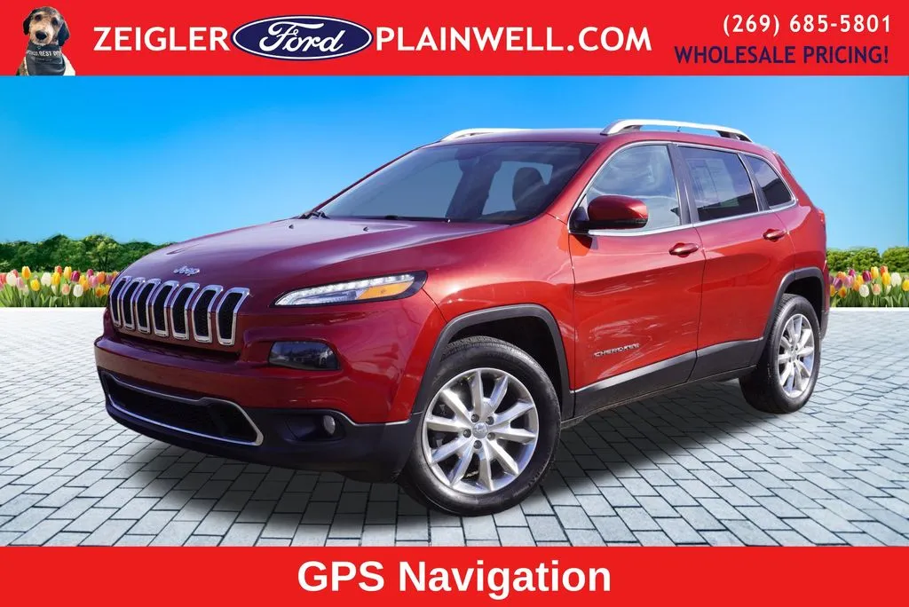 Red 2016 Jeep Cherokee Limited for sale in Plainwell, MI