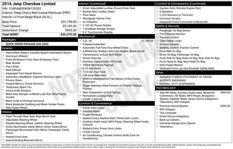 Photos of 2016 Jeep Cherokee Limited for sale in Plainwell, MI at Zeigler Ford of Plainwell