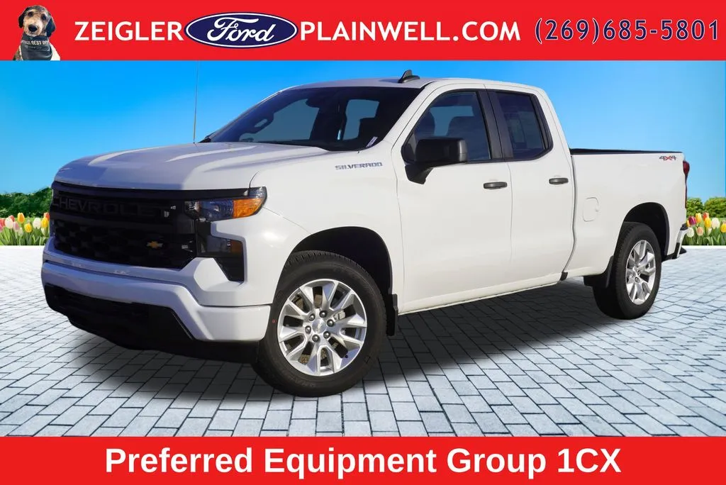 White 2023 Chevrolet Silverado 1500 Custom for sale in Plainwell, MI