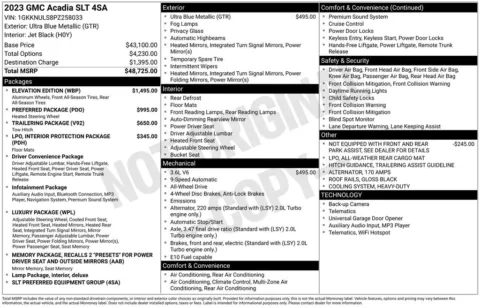 Photos of 2023 GMC Acadia SLT for sale in Plainwell, MI at Zeigler Ford of Plainwell