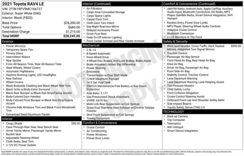 Photos of 2021 Toyota RAV4 LE for sale in Plainwell, MI at Zeigler Ford of Plainwell