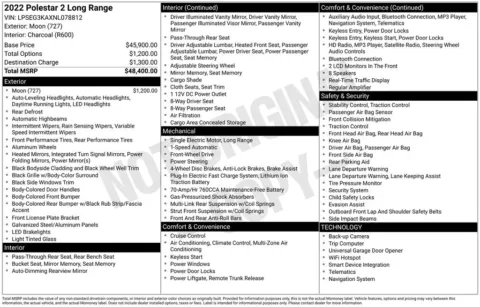 Photos of 2022 Polestar 2 Long Range Single Motor for sale in Plainwell, MI at Zeigler Ford of Plainwell