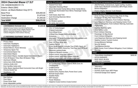 Photos of 2024 Chevrolet Blazer LT for sale in Plainwell, MI at Zeigler Ford of Plainwell