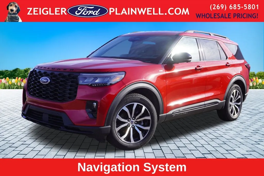 Red 2026 Ford Explorer ST-Line for sale in Plainwell, MI