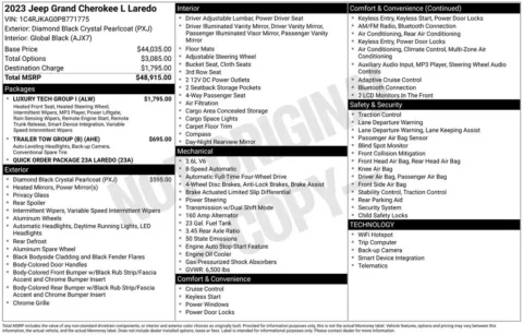 Photos of 2023 Jeep Grand Cherokee L Laredo for sale in Plainwell, MI at Zeigler Ford of Plainwell