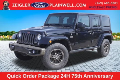 Black 2016 Jeep Wrangler Unlimited Sahara for sale in Plainwell, MI