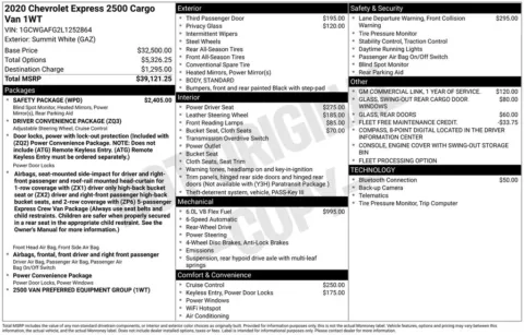 Photos of 2020 Chevrolet Express 2500 Work Van for sale in Plainwell, MI at Zeigler Ford of Plainwell