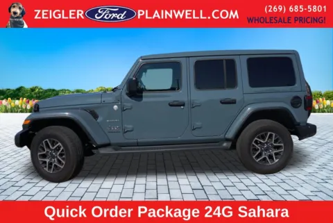 Photos of 2024 Jeep Wrangler Sahara for sale in Plainwell, MI at Zeigler Ford of Plainwell